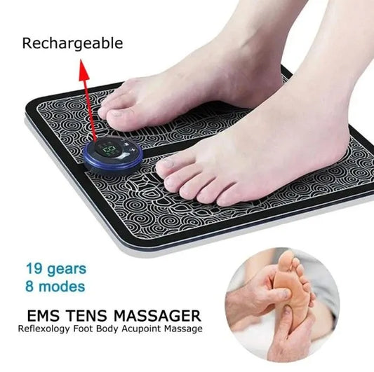 EMS foot massager pad reflexology Muscle stimulation Improve blood circulation Relief pain USB rechargeable